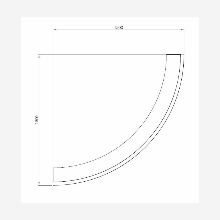 Подпорна стена от прахово боядисана стомана външна крива 150 x 150 cm (височина 50 cm)