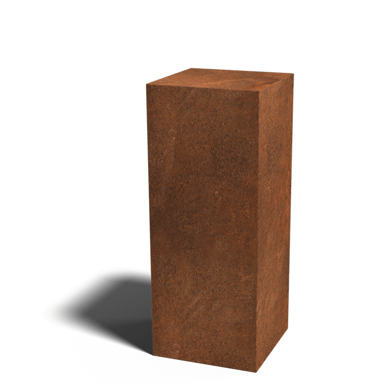 Пиедестал от кортен стомана Охайо 40 x 40 x 100 cm