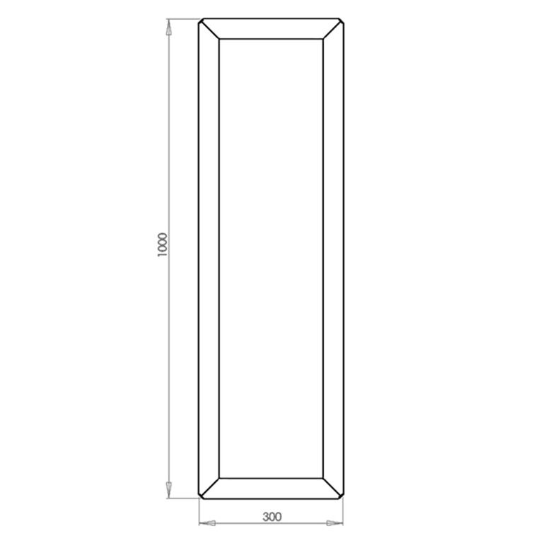 Саксия за цветя от прахово боядисана стомана Тексас 30 x 100 cm