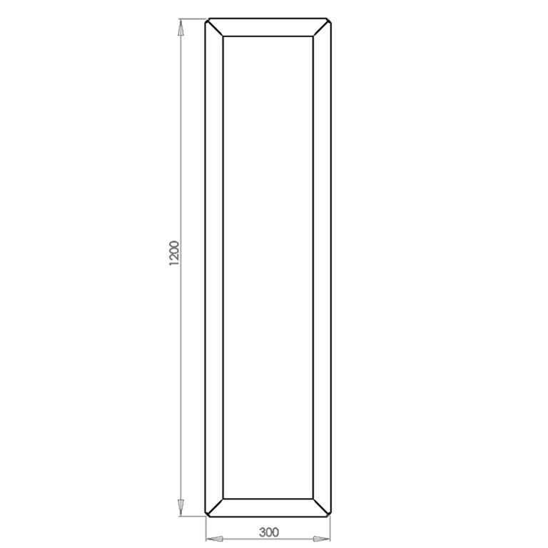 Саксия за цветя от прахово боядисана стомана Тексас 30 x 120 cm
