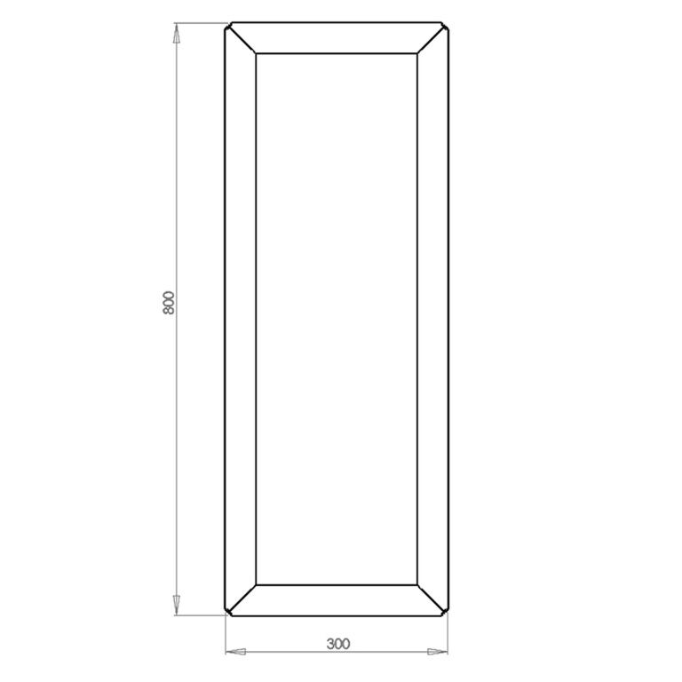 Саксия за цветя от прахово боядисана стомана Тексас 30 x 80 cm
