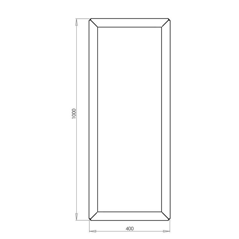 Саксия за цветя от кортен стомана Тексас 40 x 100 cm