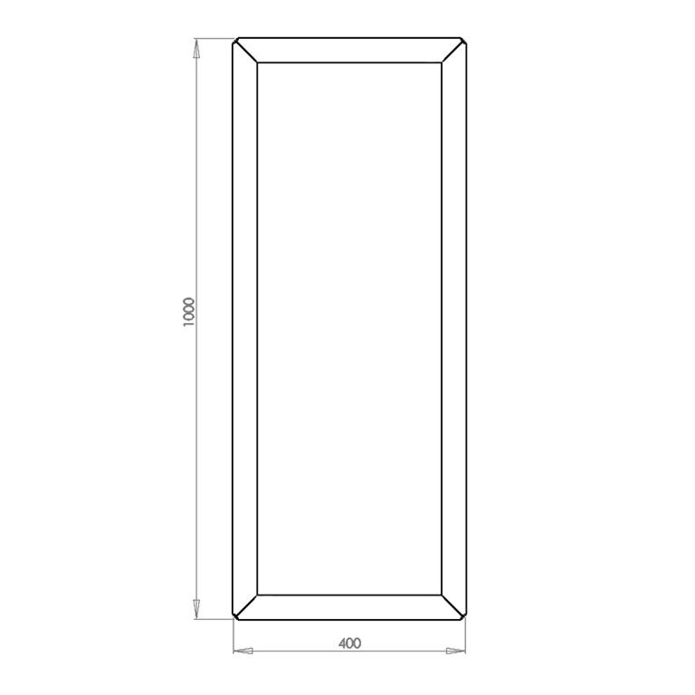 Саксия за цветя от прахово боядисана стомана Тексас 40 x 100 cm
