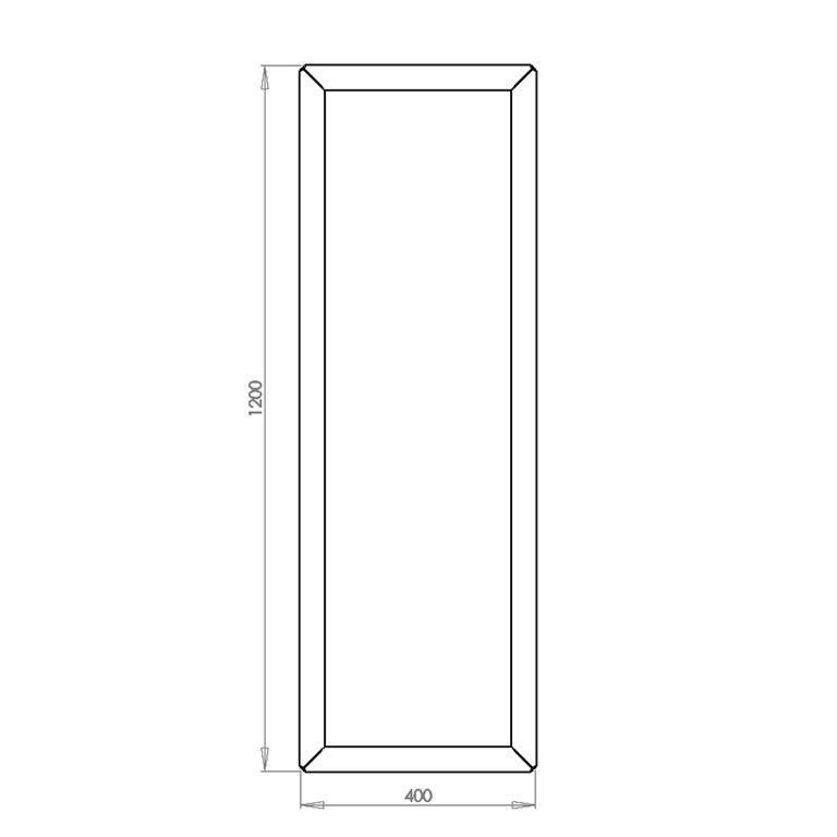 Саксия за цветя от кортен стомана Тексас 40 x 120 cm