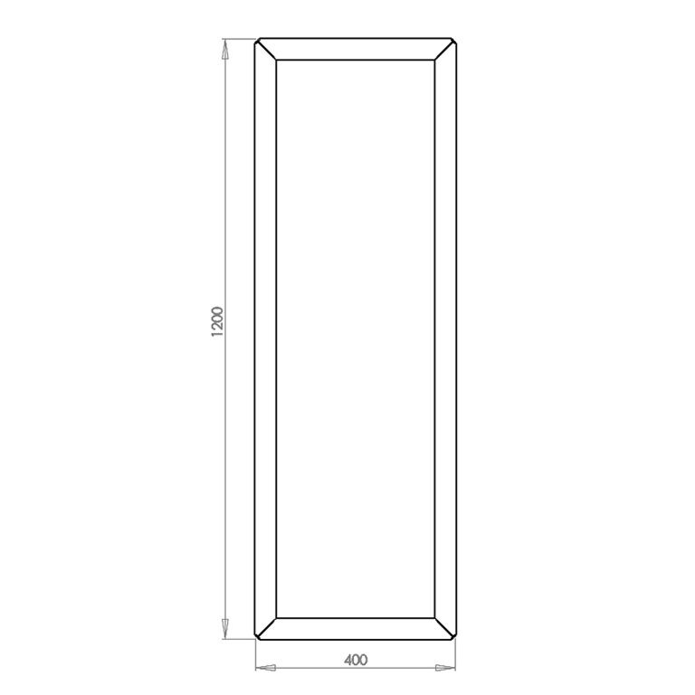 Саксия за цветя от прахово боядисана стомана Тексас 40 x 120 cm