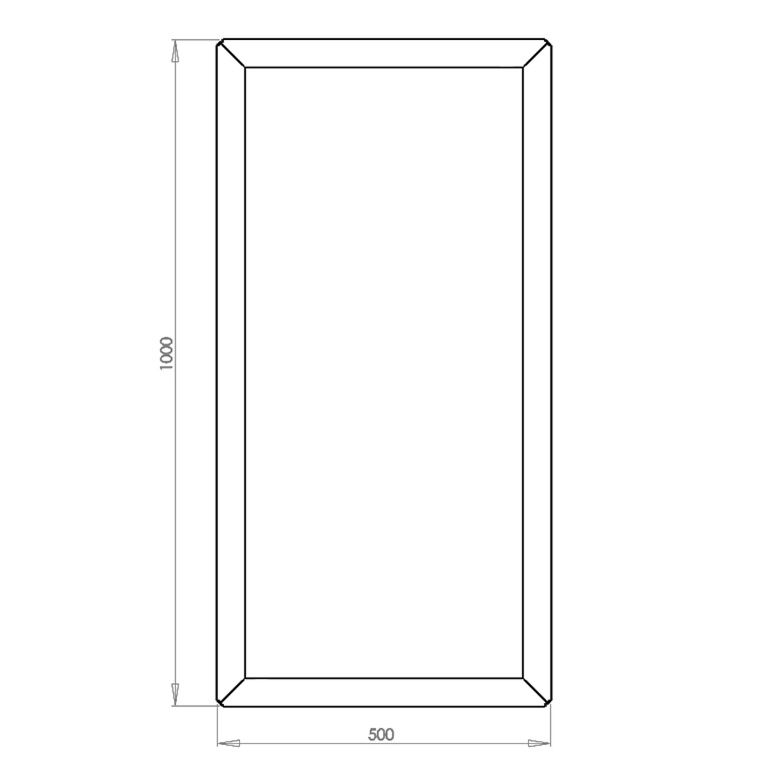 Саксия за цветя от прахово боядисана стомана Тексас 50 x 100 cm
