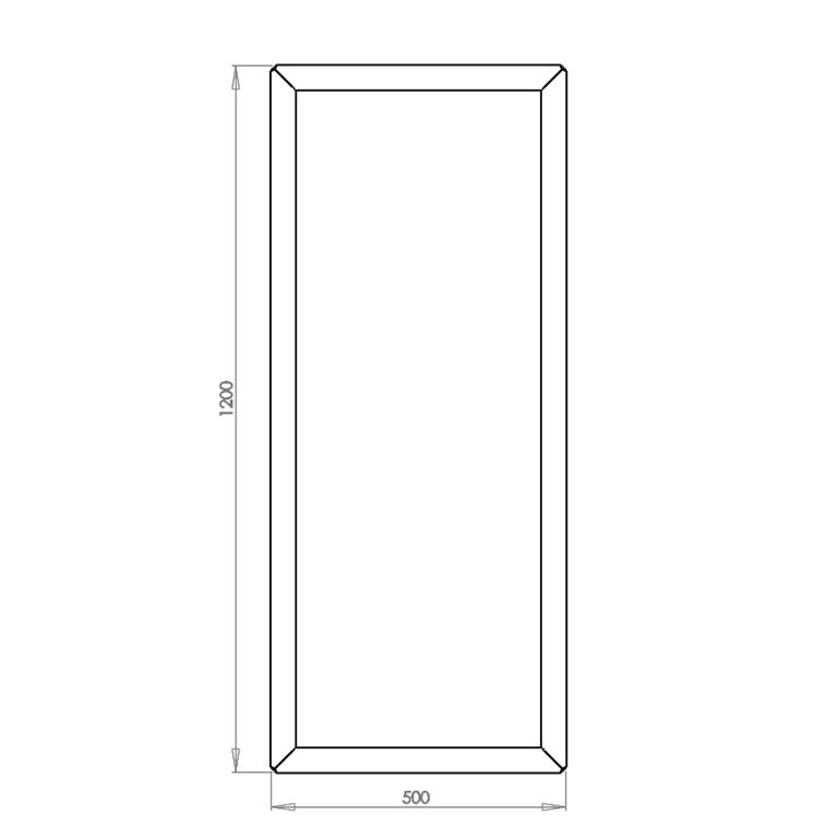 Саксия за цветя от прахово боядисана стомана Тексас 50 x 120 cm