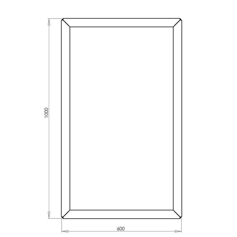 Саксия за цветя от прахово боядисана стомана Тексас 60 x 100 cm