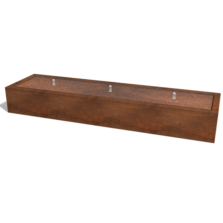 Градински фонтан от кортен стомана 300 x 80 x 40 cm