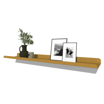 Рафтове за стена от прахово боядисана стомана U-образна 120 x 20 cm