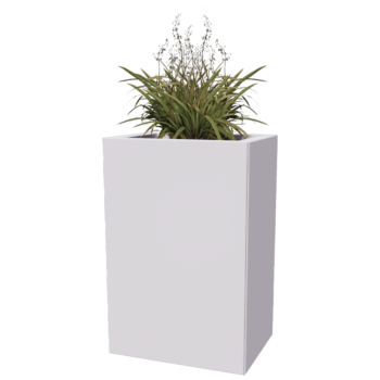 Саксии за цветя от стомана - Правоъгълник - 40 x 30 x 80 cm - друг RAL цвят - Със основа - Със колела