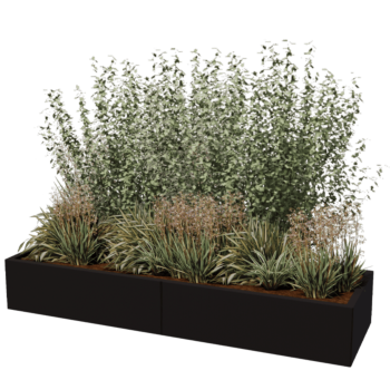 Саксии за цветя от стомана XXL - Правоъгълник - 200 x 60 x 80 cm - друг RAL цвят - без основа