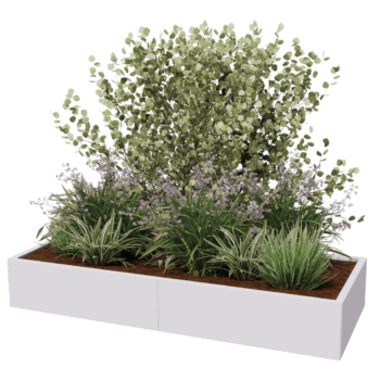 Саксии за цветя от стомана XXL - Правоъгълник - 200 x 80 x 60 cm - друг RAL цвят - без основа
