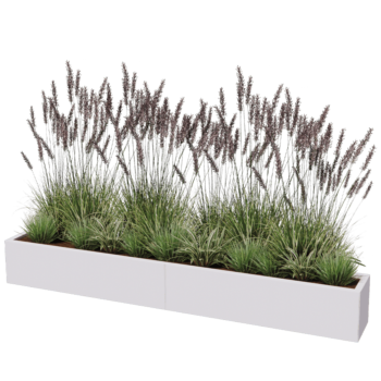 Саксии за цветя от стомана XXL - Правоъгълник - 240 x 30 x 40 cm - друг RAL цвят - без основа