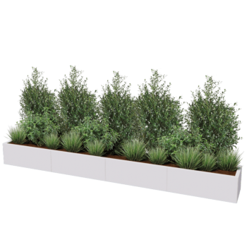 Саксии за цветя от стомана XXL - Правоъгълник - 320 x 40 x 40 cm - друг RAL цвят - без основа