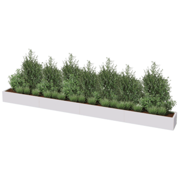 Саксия за цветя от прахово боядисана стомана Тексас xxl 480 x 40 cm