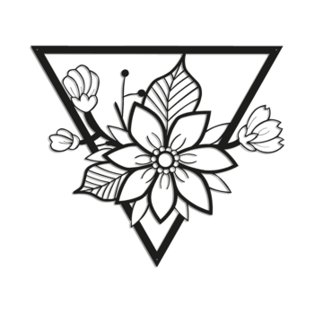 Декорация за стена от стомана - цвят 1.0 Small - 50 x 57 cm