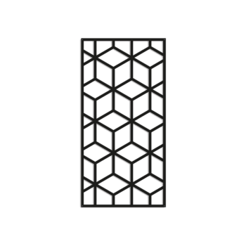 Декорация за стена от стомана - геометричен 2.0 Large - 100 x 50 cm