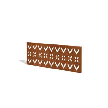 Ограда за двор от кортен стомана H панел V 120 x 47,5 cm