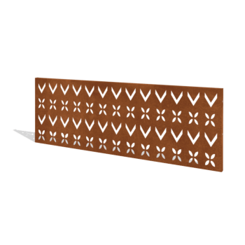 Ограда за двор от кортен стомана H панел V 180 x 63,3 cm