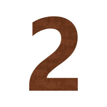 Номер на къща от кортенова стомана 2 - 32,7 x 50 cm