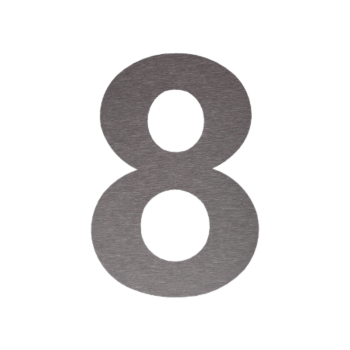 Номер на къща от неръждаема стомана 8 - 34,2 x 50 cm - Четка