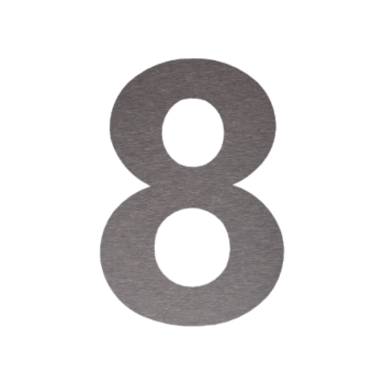 Номер на къща от неръждаема стомана 8 - 55,2 x 80 cm - Четка