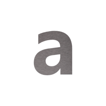 Номер на къща от неръждаема стомана A - 26,1 x 30 cm - Четка