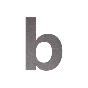 Номер на къща от неръждаема стомана B - 50,1 x 71,8 cm - Четка