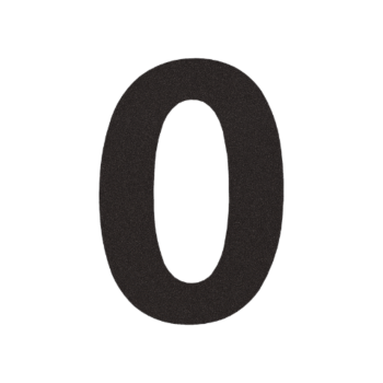 Номер на къща от неръждаема стомана 0 - 34,6 x 50 cm - RAL9005 Фина структура (черен)