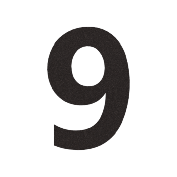 Номер на къща от неръждаема стомана Черно 9 - 80 см