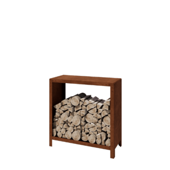 Стойка за цепеници от кортен стомана Индиана 100 x 100 x 40 cm