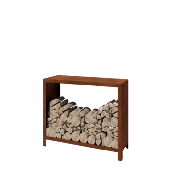 Стойка за дърва от кортенова стомана - Indiana - 120 x 40 x 100 cm