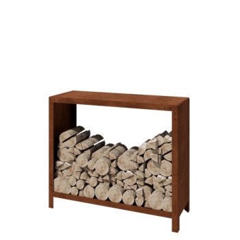 Стойка за дърва от кортенова стомана - Indiana - 120 x 40 x 100 cm