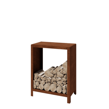 Стойка за дърва от кортенова стомана - Indiana - 80 x 40 x 100 cm