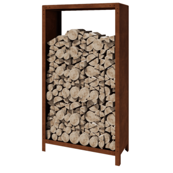 Стойка за дърва от кортенова стомана - Indiana - 100 x 40 x 180 cm