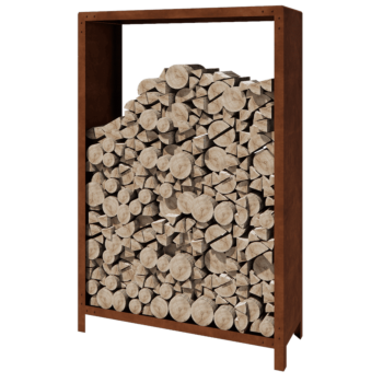 Стойка за дърва от кортенова стомана - Indiana - 120 x 40 x 180 cm