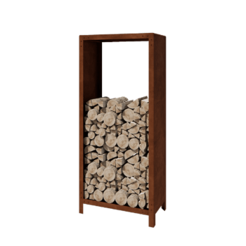 Стойка за цепеници от кортен стомана Индиана 180 x 80 x 40 cm