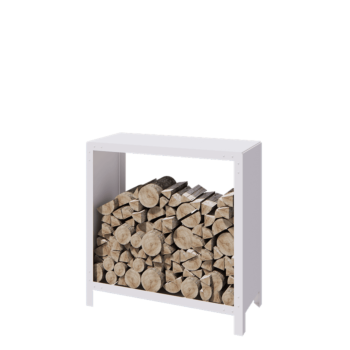 Стойка за дърва от стомана - Indiana - 100 x 40 x 100 cm - RAL9010 матов (бял)