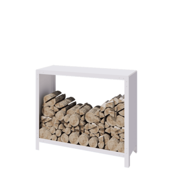 Стойка за дърва от стомана - Indiana - 120 x 40 x 100 cm - RAL9010 матов (бял)