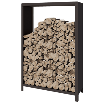 Стойка за дърва от стомана - Indiana - 120 x 40 x 180 cm - RAL7016 матов (антрацитено сиво)