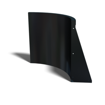 Подпорна стена от стомана - Вътрешна извивка - 50 x 50 x 60 cm - RAL9010 матов (бял)