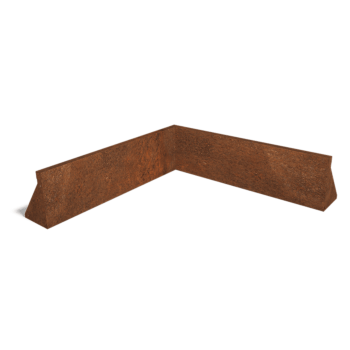 Подпорна стена от кортен стомана вътрешен ъгъл 100 x 100 cm (височина 30 cm)