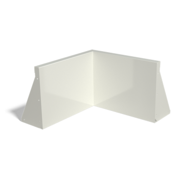 Подпорна стена от стомана - Вътрешен ъгъл - 50 x 50 x 40 cm - RAL9005 матов (черен)