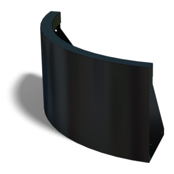 Подпорна стена от стомана - Външна извивка - 50 x 50 x 30 cm - RAL9005 матов (черен)