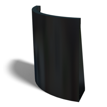 Подпорна стена от стомана - Външна извивка - 50 x 50 x 60 cm - RAL9010 матов (бял)