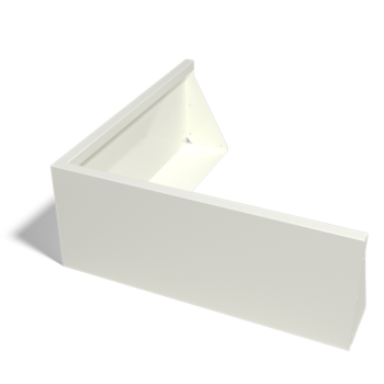 Подпорна стена от стомана - Външен ъгъл - 100 x 100 x 40 cm - RAL9005 матов (черен)