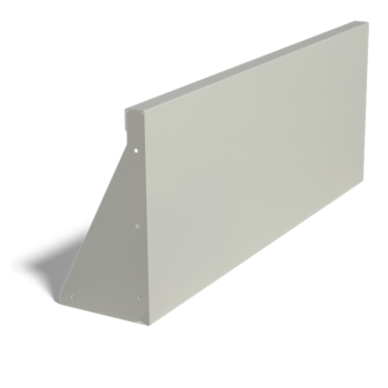 Подпорна стена от стомана - Прав - 100 x 40 cm - RAL9005 матов (черен)