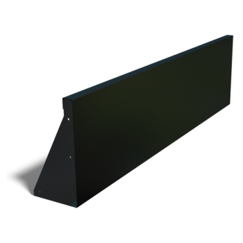 Подпорна стена от стомана - Прав - 150 x 40 cm - RAL9005 матов (черен)