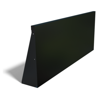 Подпорна стена от стомана - Прав - 150 x 60 cm - RAL9010 матов (бял)